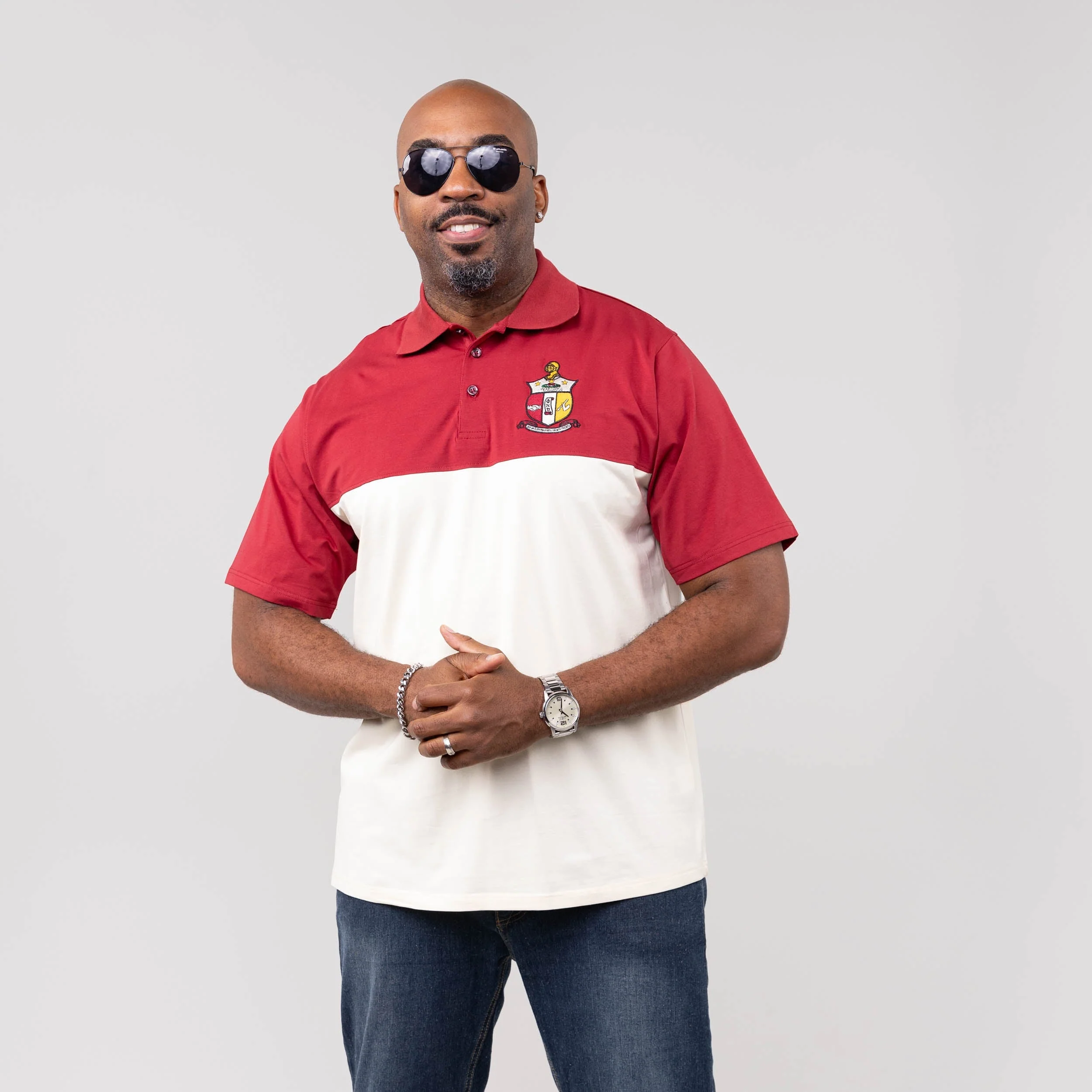 Kappa Alpha Psi 2 Tone Embroidered Polo - Image 3